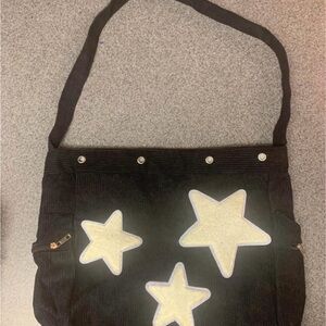 Black Star-Embellished Shoulder Bag